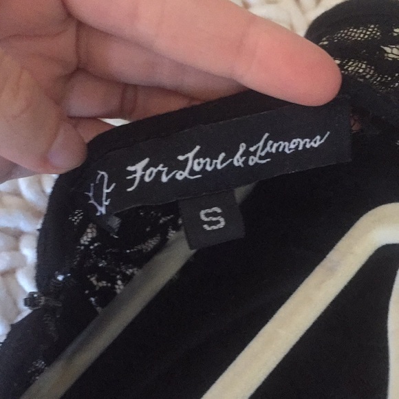 For Love & Lemons Lulu Lace Black Skater Dress - Picture 6 of 7